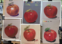Applesall Art Class at Delicious Art Toowoomba Oct 22