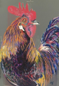 Delicious Art Rooster Pastel